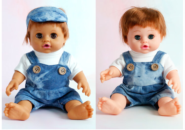 软搪胶娃娃儿童玩具女孩男会说话仿真喝奶宝宝睡眠智能婴儿洋娃娃 全