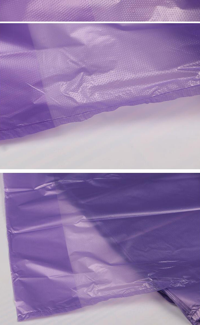 zeusee紫色手提塑料袋加厚背心袋菜市场打包袋蔬菜手提袋紫色收纳方便