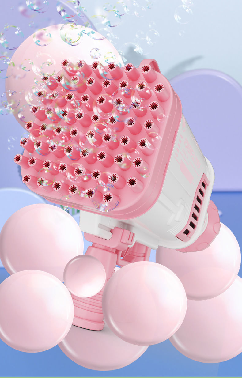 泡泡机加特林抖音网红泡泡机60孔火箭筒泡少女心ins加特林泡泡枪手持