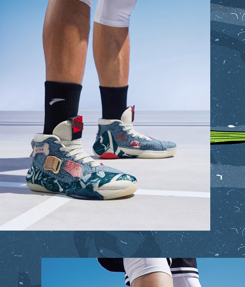 kt6安踏篮球鞋男汤普森中国汤配色高帮篮球鞋2021秋冬季缓震支撑实战