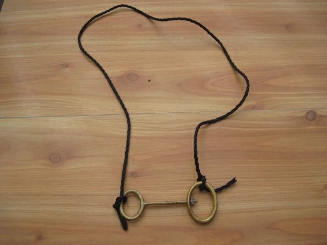 黄铜牛鼻栓牛鼻圈养牛设备器械牛鼻环拴牛环牛鼻钳畜牧用品 8mm加粗