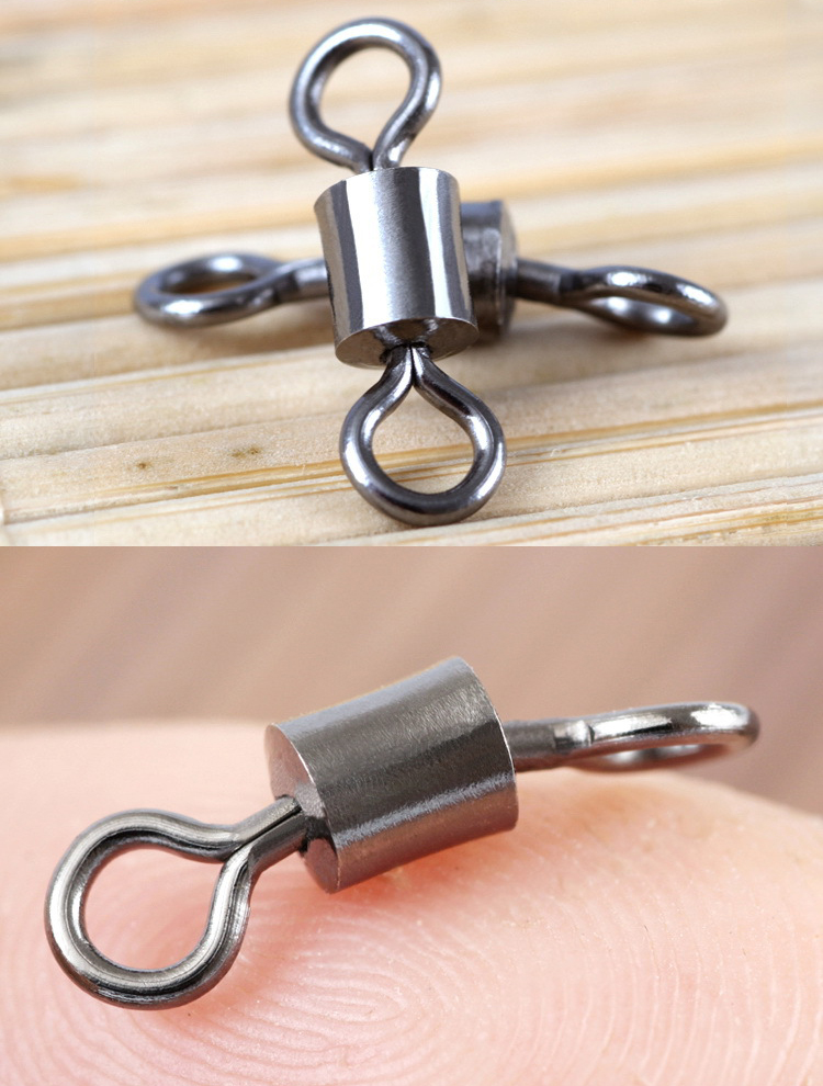 100枚装金色8字环美式转换子线连接器钓鱼用品渔具小配件 本色8子环03