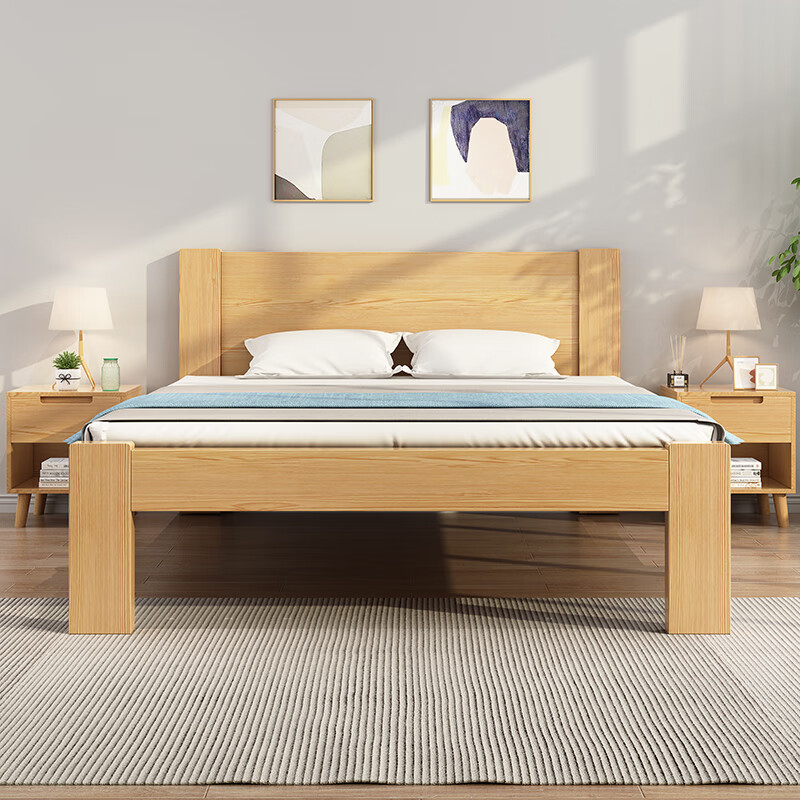 高脚床加高床离地高老式高脚床实木经济型双人床主卧2021年新款一米五