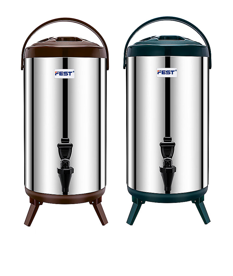 双层不锈钢奶茶店桶保温桶商用豆浆果汁咖啡奶茶桶8升10升12l転喆堂弭