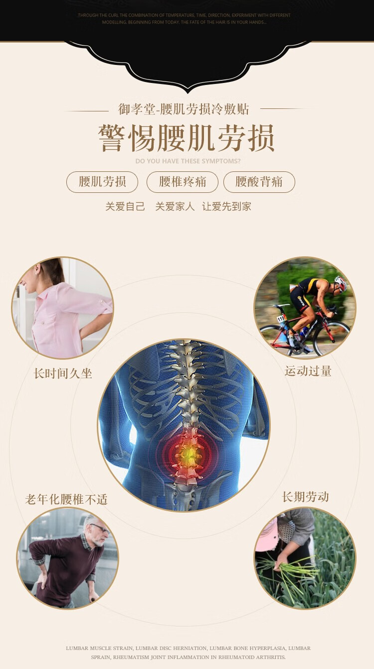 御孝堂 腰肌劳损贴 腰疼腰痛化瘀专用膏贴 腰肌劳