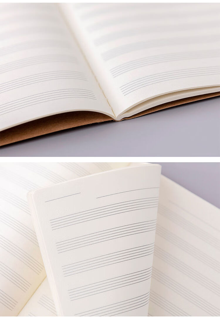 16k五线谱本子加厚学生乐谱本牛皮纸五线谱本钢琴本音乐本练习本16k34