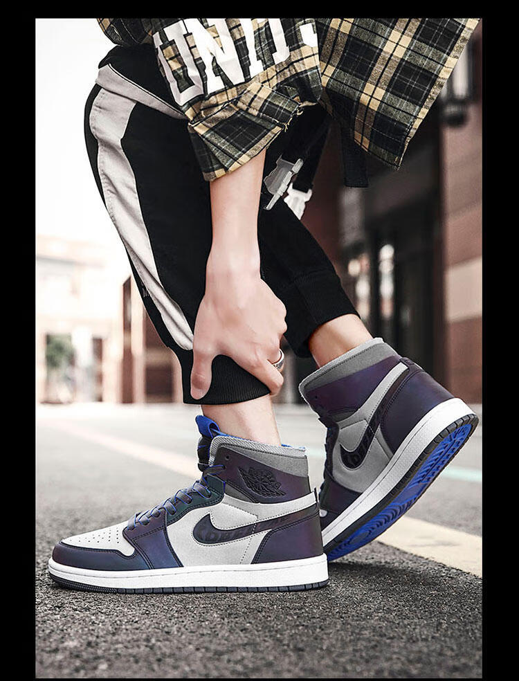 官网aj3男鞋周杰伦同款变色龙高帮篮球鞋aj高帮闪电蓝39