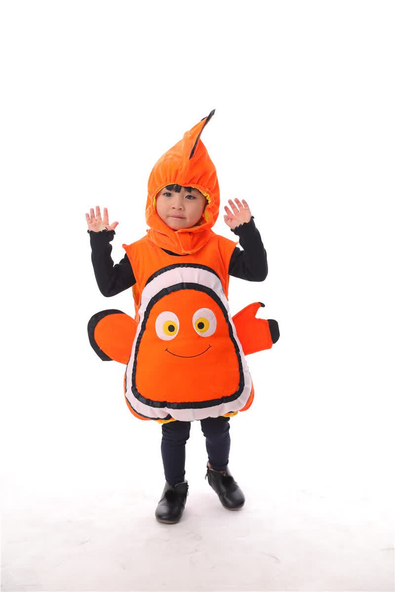 valorman儿童万圣节服装男女童cosplay宝宝角色扮演卡通小丑鱼动物