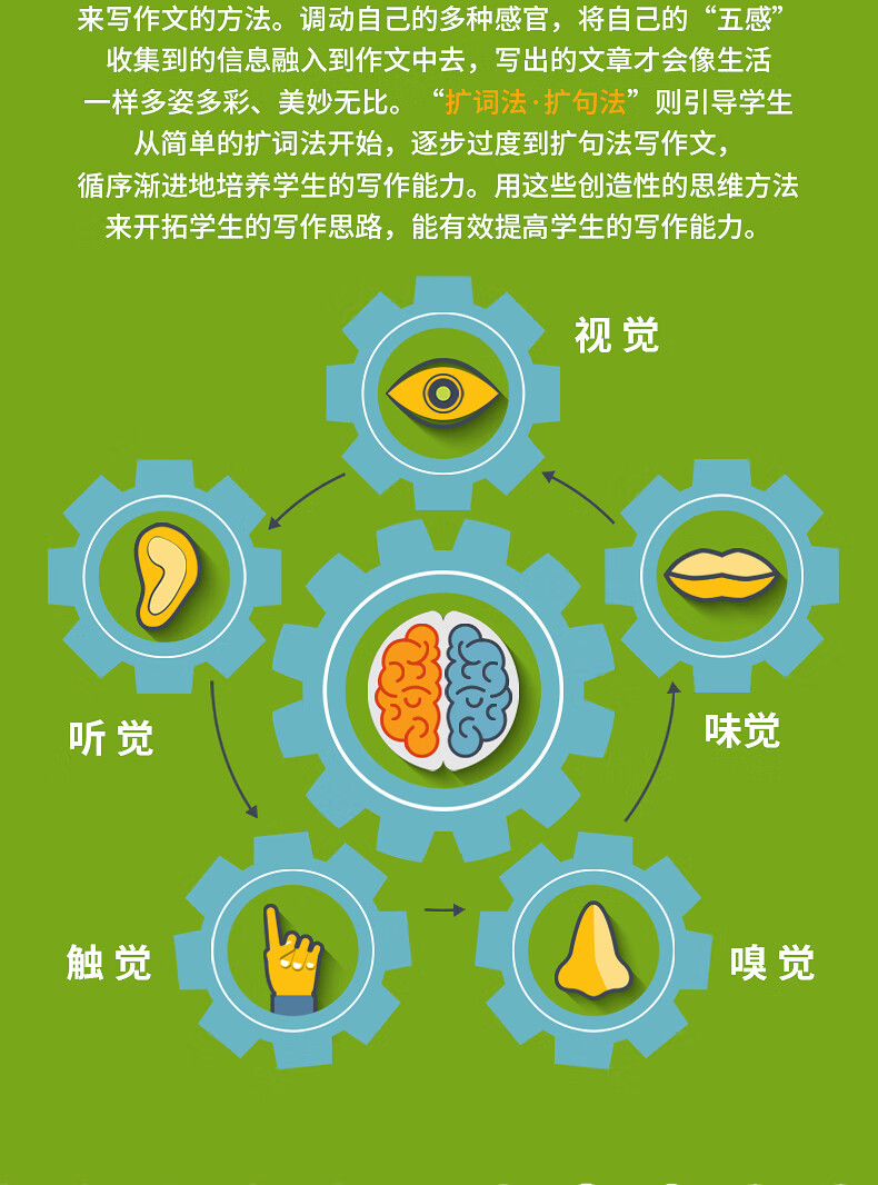 《五感法写作文三到六年级作文书大全小学二四五年级同步作文上册下册