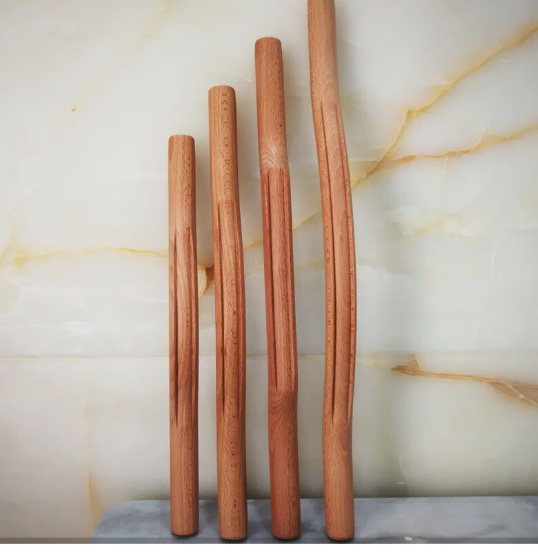 榉木擀筋棒刮痧棍赶筋棒养生棒按摩棒实木全身通用背部经络美容院2号