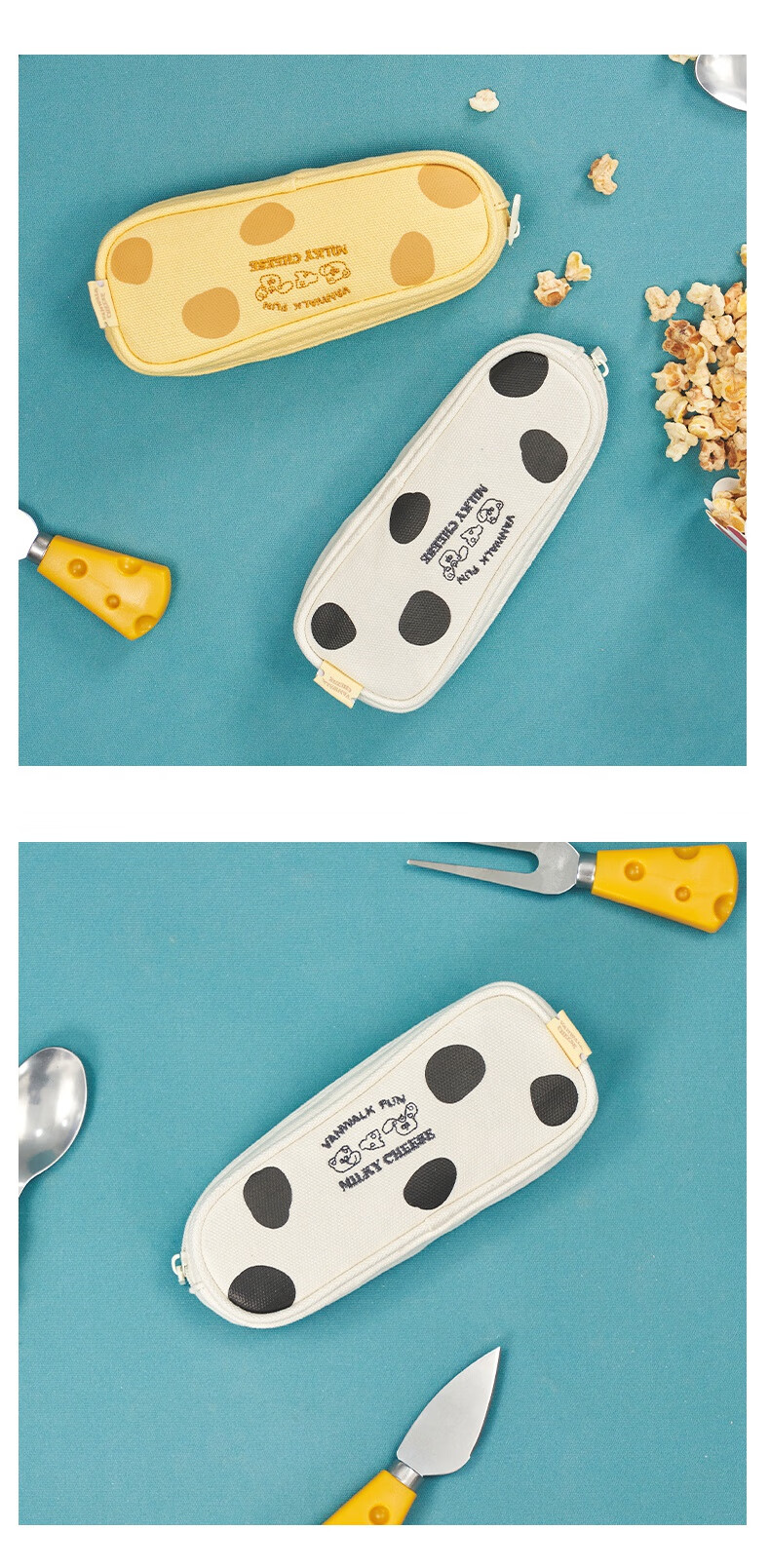 vanwalk芝士 日系少女可爱芝士笔袋学生文具袋笔袋小巧收纳袋 奥利奥