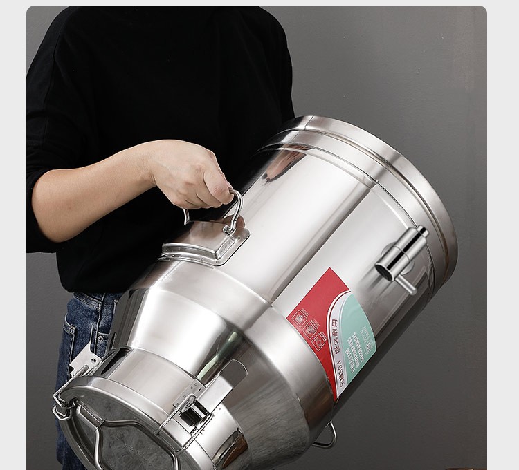 不锈钢油桶304加厚食用油30升家用带盖装酒桶牛奶桶密封桶茶叶罐运输