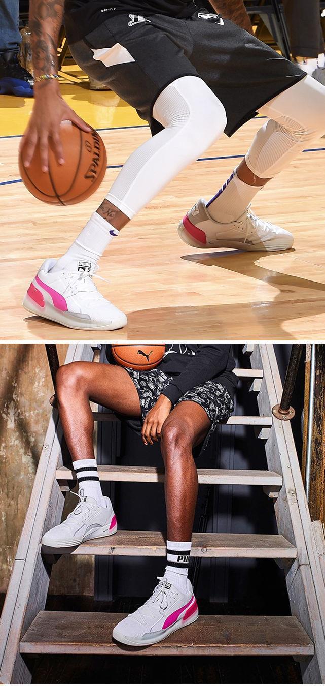 clyde hardwood 库兹马篮球鞋白绿格林考辛斯男子缓震实战篮球鞋 白红