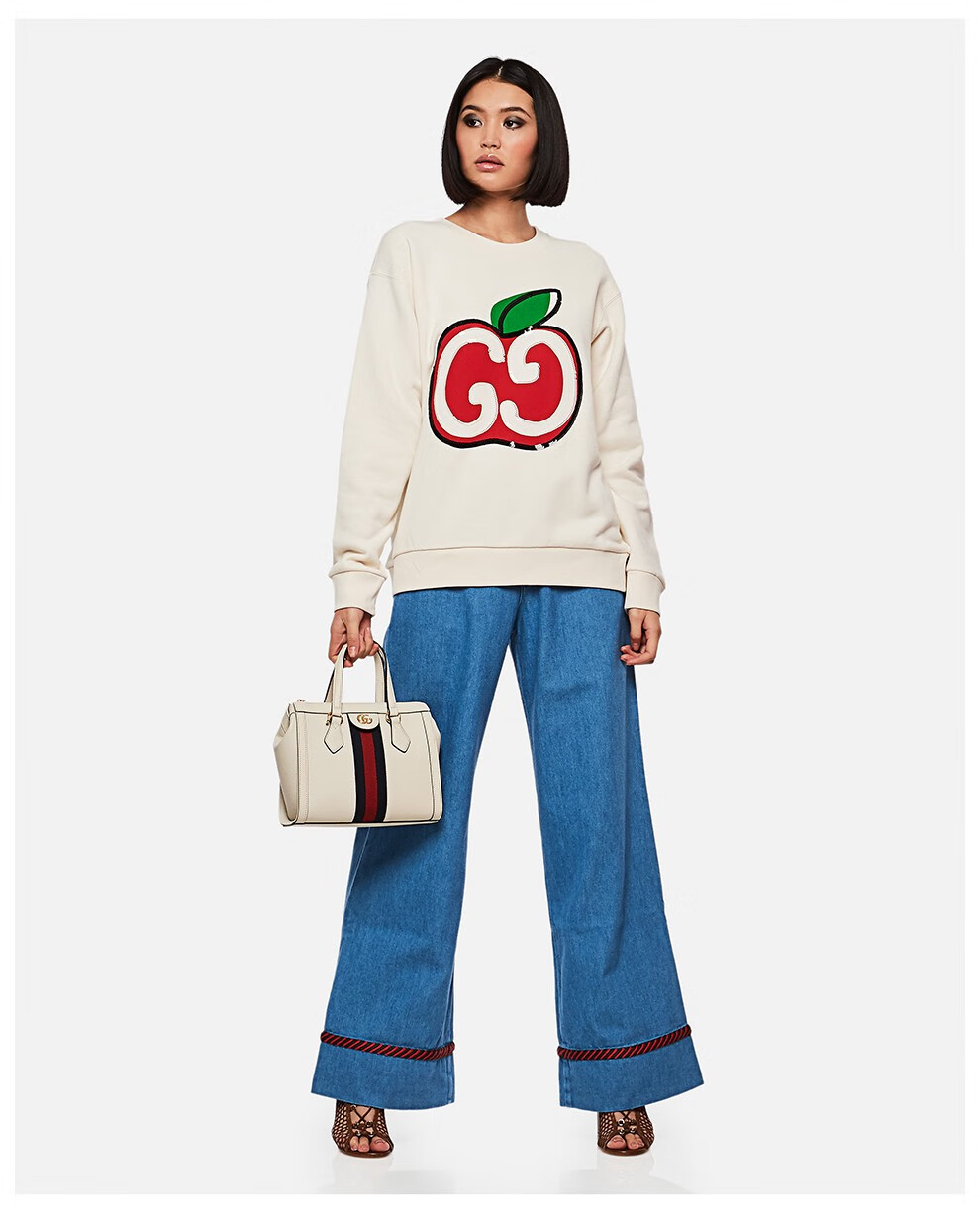 gucci 古驰 女士棉质樱桃图案长袖卫衣套头衫 469250 xjcck 9230 米