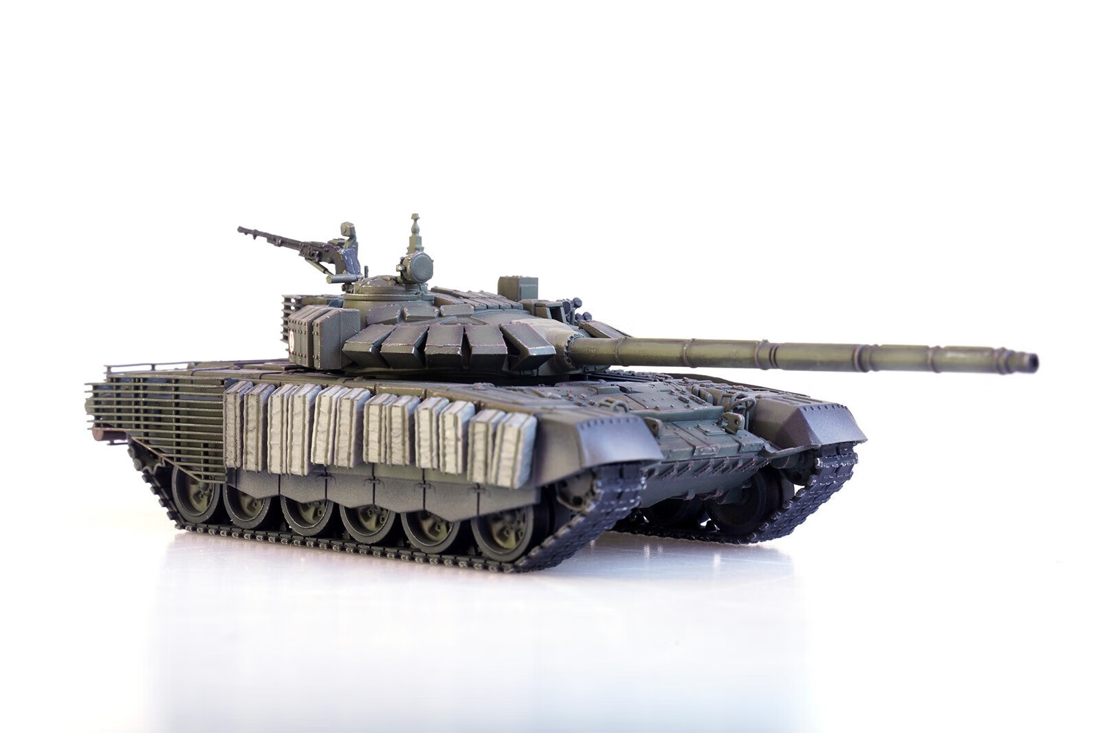 t72坦克模型 1/72 t-72b3m主战tank俄乌冲突化石版军事合金成品模型