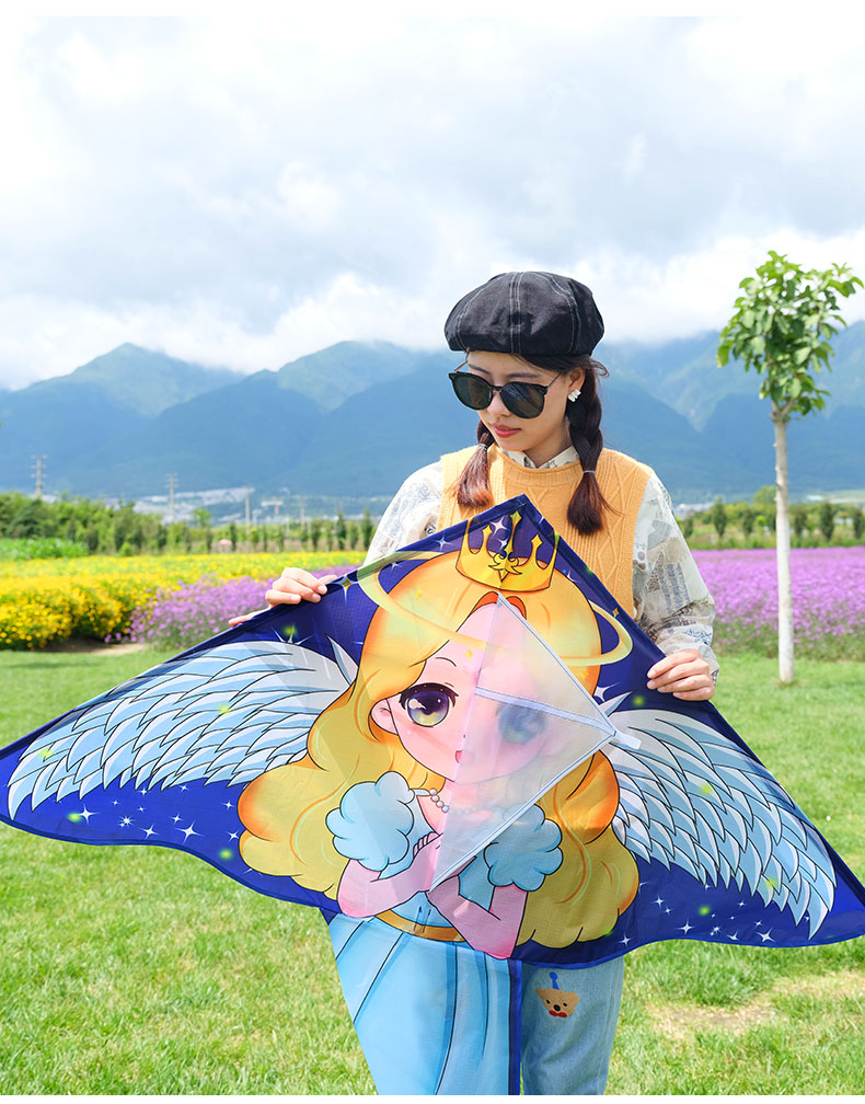 可爱风筝儿童新式风筝2022年新款微风易飞天使卡通潍坊风筝大人专用