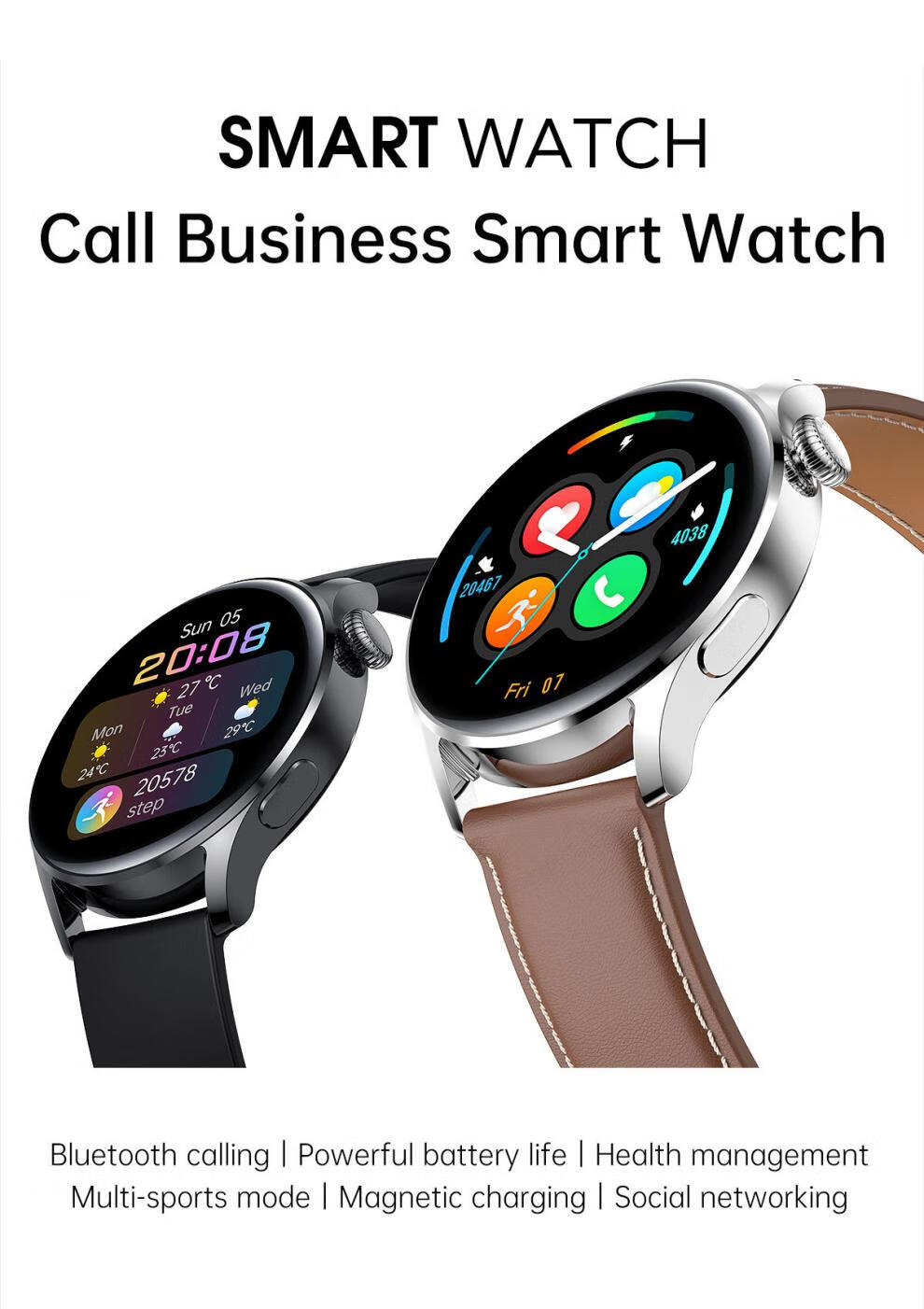 华为(huawei)华为gt3通用医疗级智能手表运动手表smart watch3智能