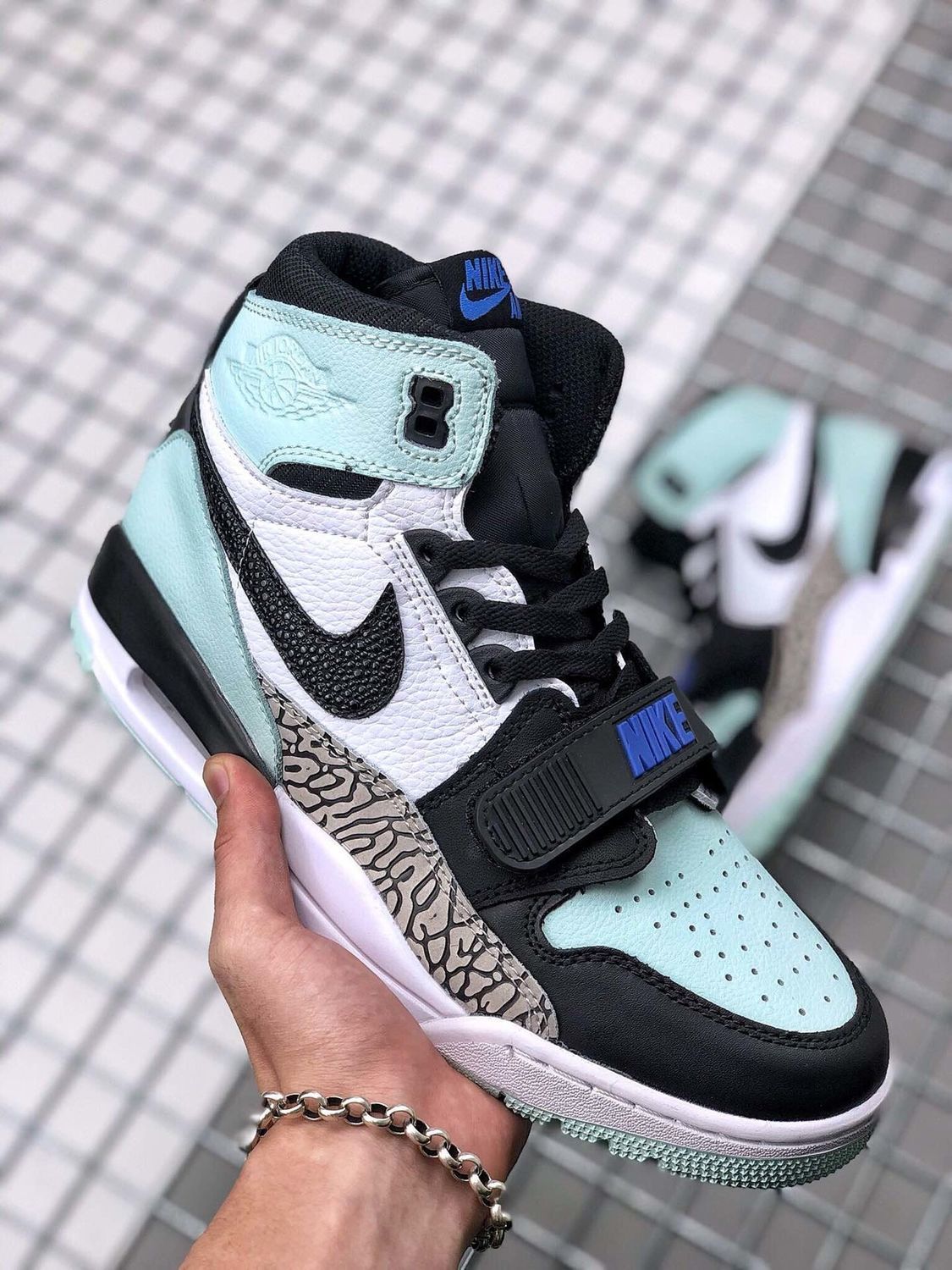 legacy aj三合一湖人黑金男女鞋休闲运动鞋1 312高帮白蓝黄鸳鸯 36