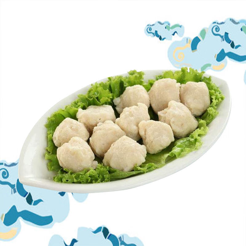 富馨香墨鱼丸丸火锅店关东煮速冻丸子墨斗鱼肉制作家庭装