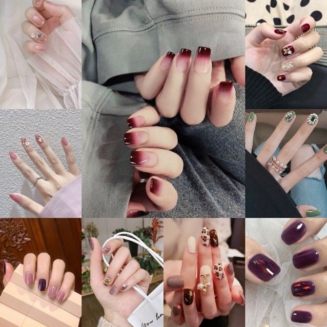 穿戴美甲贴片成品带钻网红抹茶绿新款日式假指甲可取可带短款甲片600