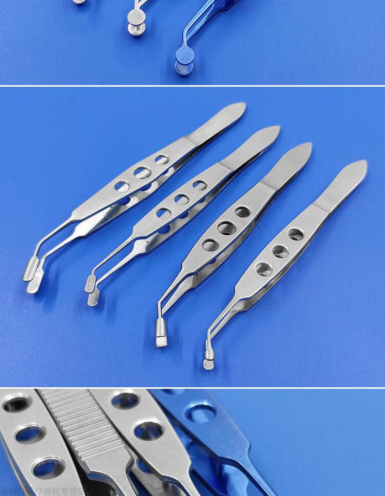 睑板腺按摩镊显微双眼皮镊子眼科挤压疏通理疗镊眼睑镊夹脂肪 钛合金