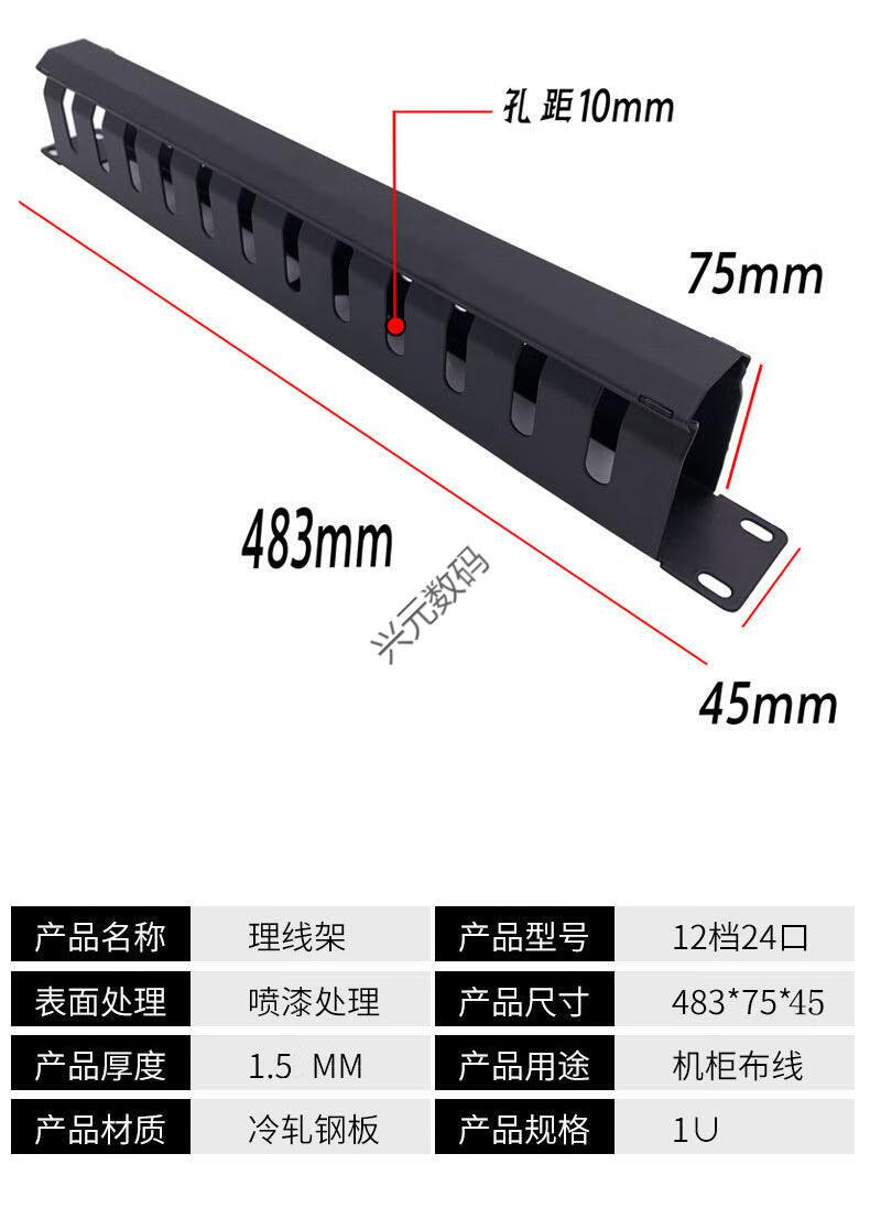 口理線架安普款機櫃理線器機架式網絡配線架電話理線槽五環塑料理線架