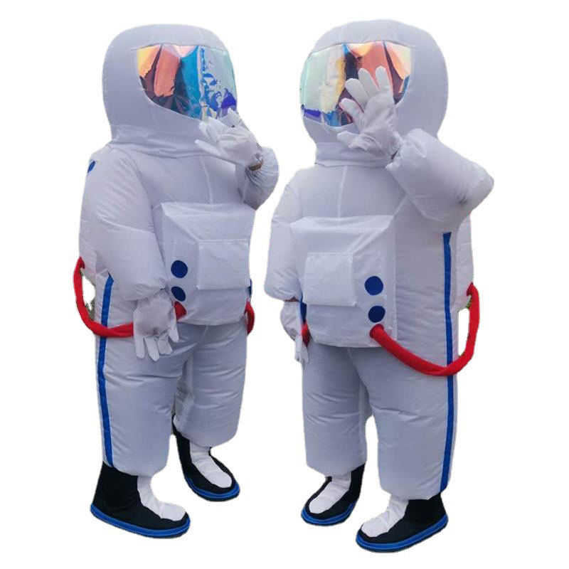 充气太空宇航服人偶服装宇航员衣服儿童疫情防护服耐用透 d41-160-180