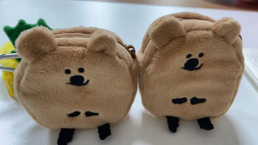 柿子椒熊玩具韩dinotaeng袋鼠挂件可爱圣诞柿子椒熊毛绒钥匙扣包挂件