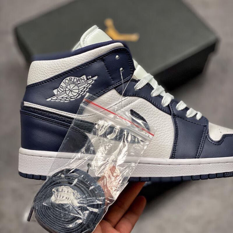 air 1 mid 黑曜石 中帮 篮球鞋 男女554724-174官网nike 旗舰官方藏青