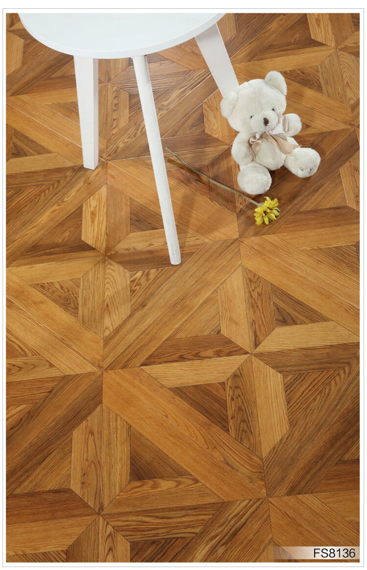 12mm强化复合木地板仿古复古方块欧式个性拼花地板高耐磨(10平方起售)