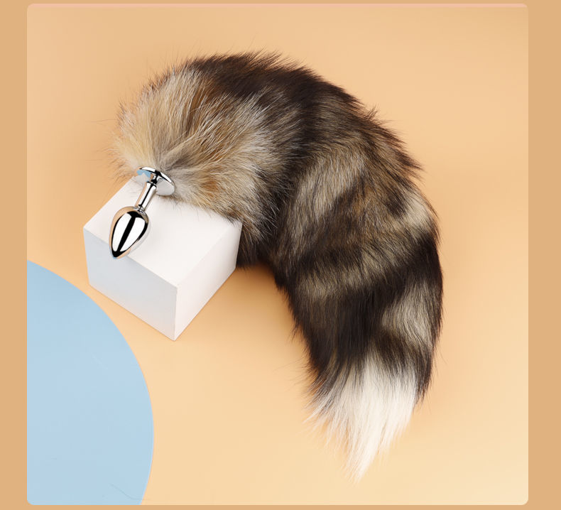 卡维妲新品肛塞尾巴sm情趣真毛尾巴肛塞cos狐娘女调教外出穿戴男用