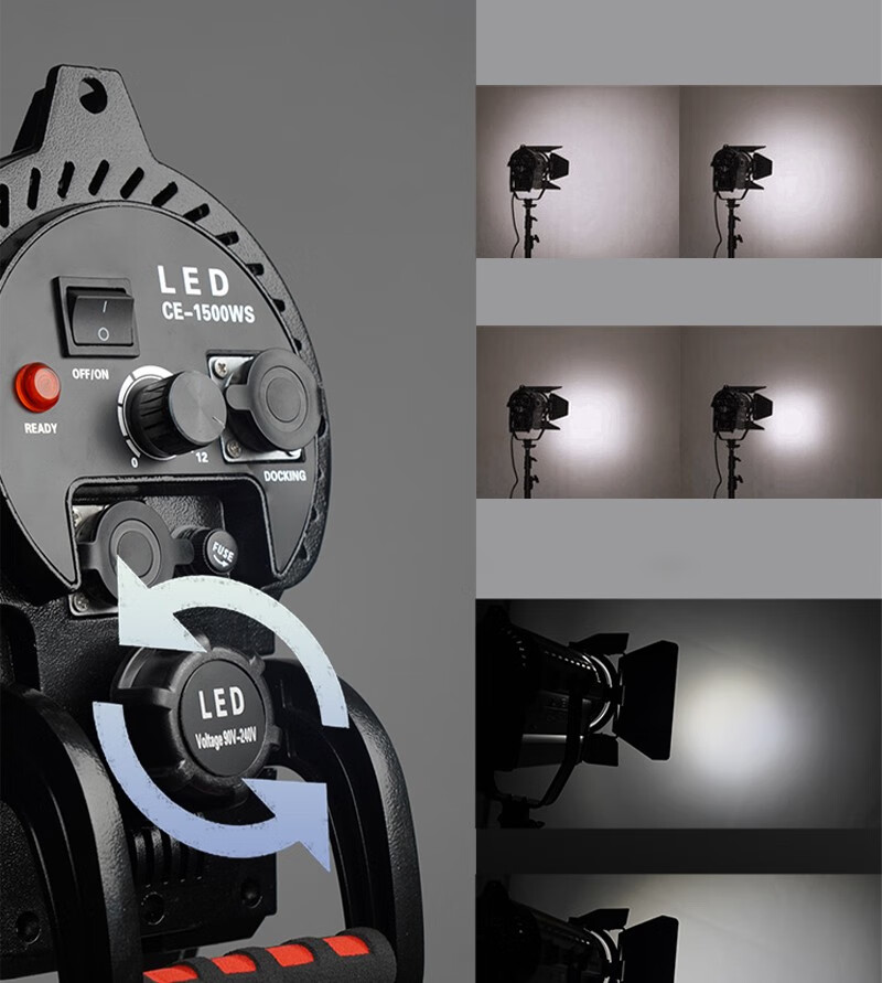 索尼(sony) 同款 led聚光灯影室轮廓光摄影灯150w/300w摄像灯双色温