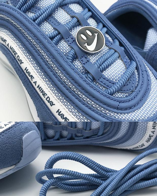 仓梵适配nike耐克airmax97笑脸蓝鞋带月蓝色120厘米