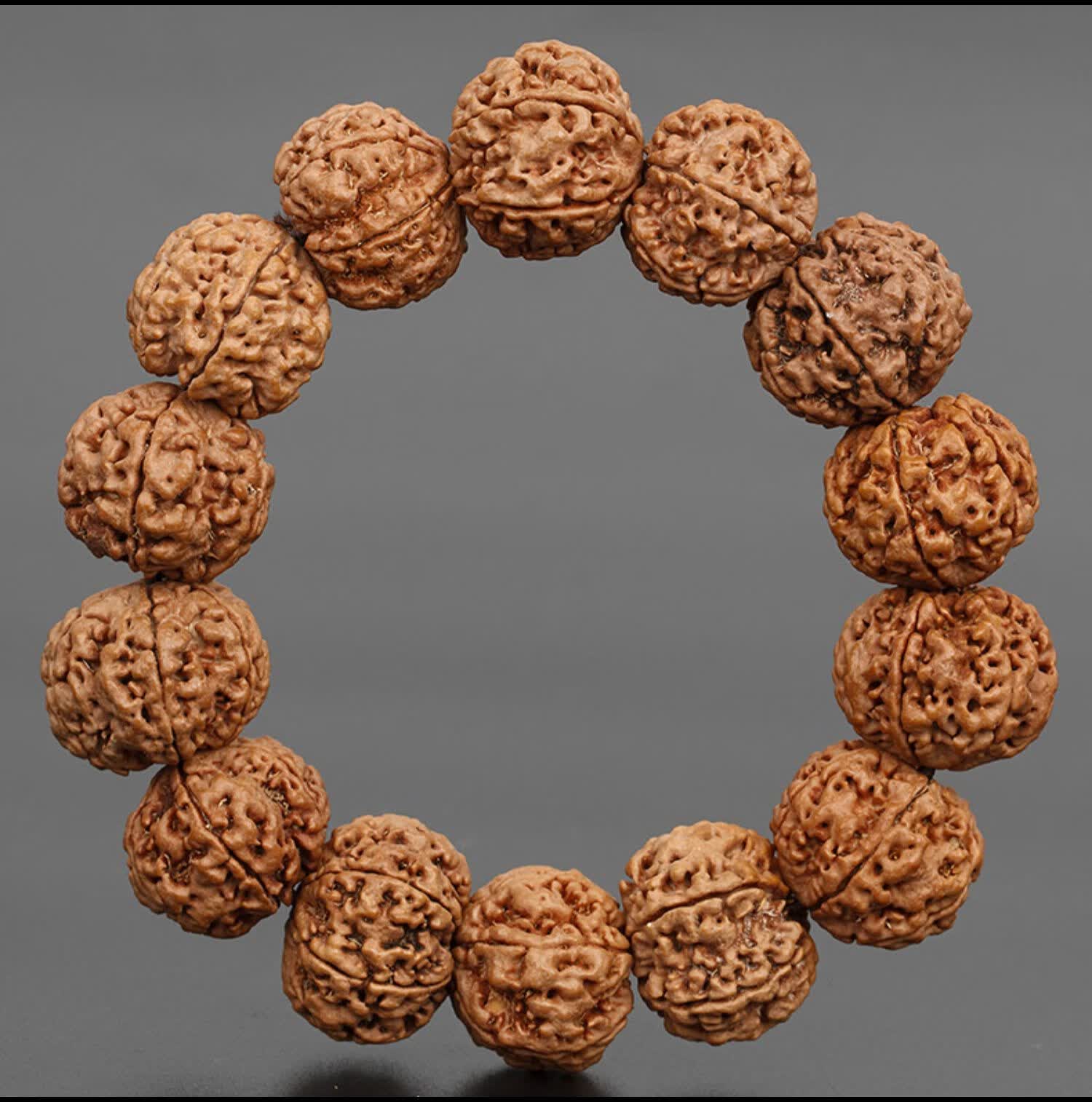 63兰历&专柜尼泊尔古龙籽爆满肉六瓣金刚菩提手串男士盘玩佛珠木珠