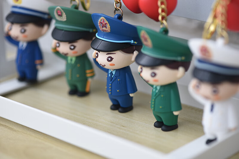 开学礼物兵哥哥钥匙扣八一军人玩偶钥匙扣兵哥哥公仔海陆空消防挂件军