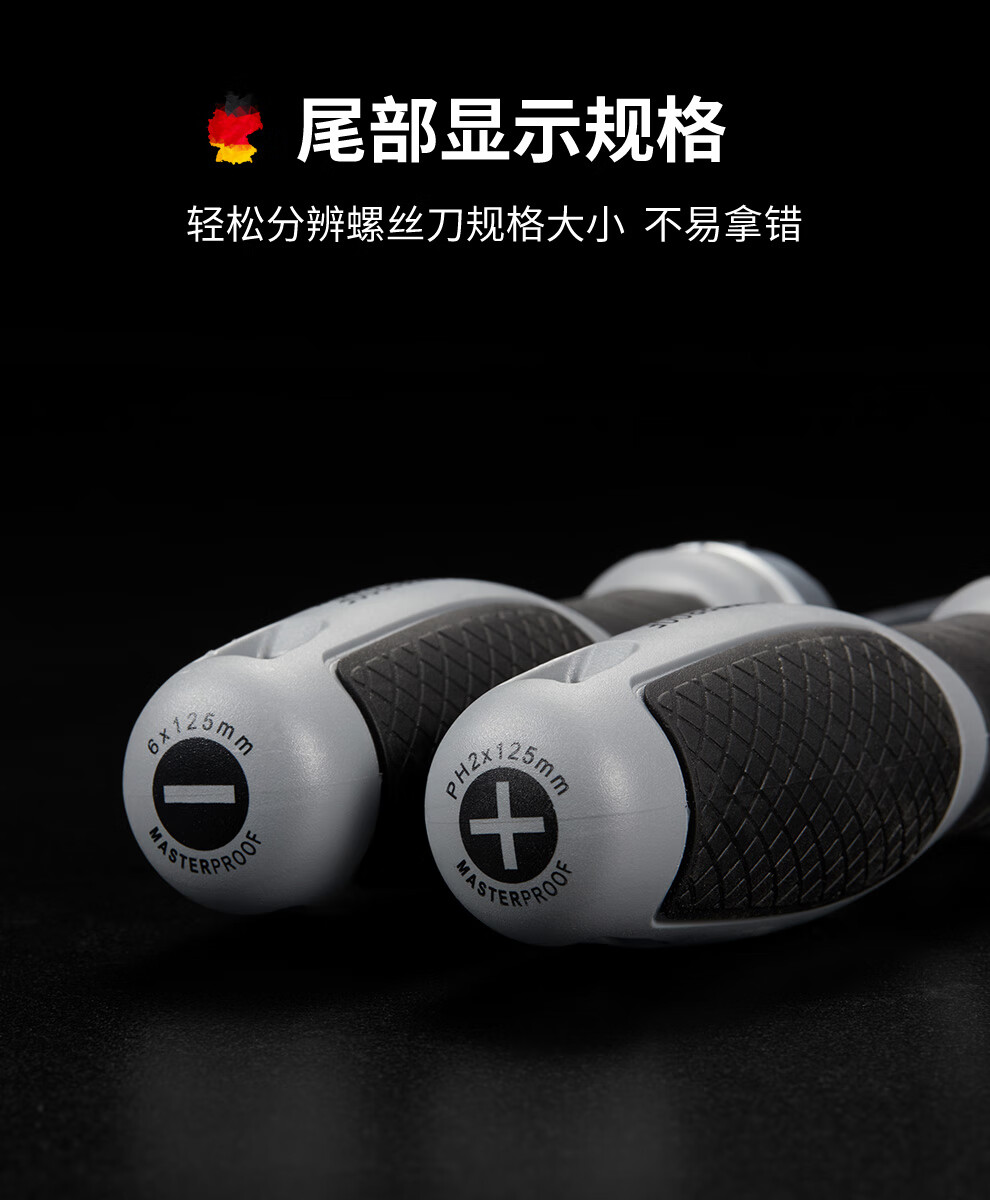 德国masterproof棘轮螺丝刀家用一字十字小号螺丝刀起子维修螺丝刀