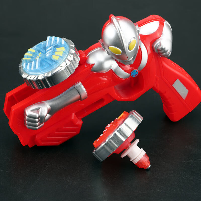 万代奥特曼合金陀螺枪儿童魔力发光陀螺发射器梦幻旋转飓风战魂战斗盘