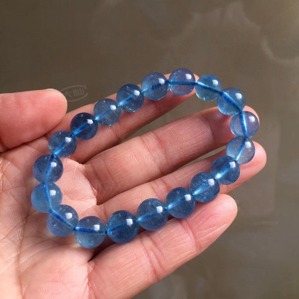 5毫米送礼单圈蓝水晶手串礼品实用虎年礼物 规格10.5毫米,重31.