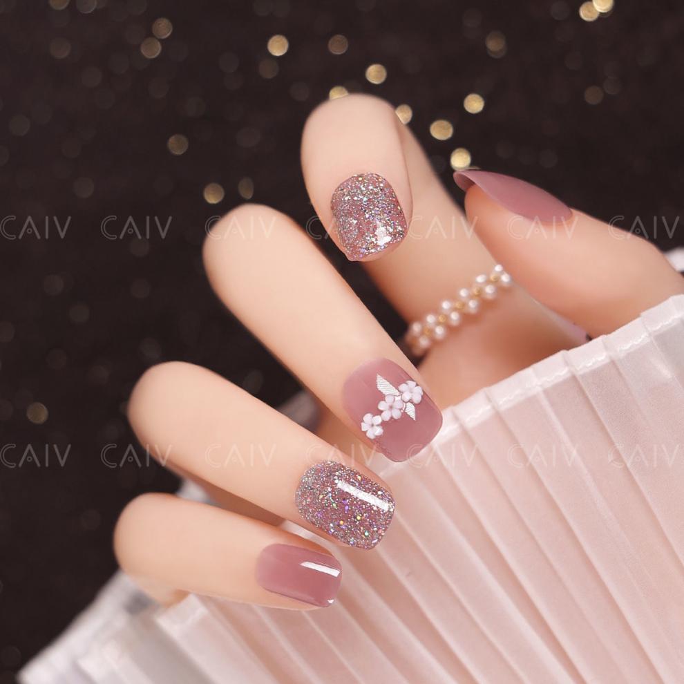 穿戴式美甲甲片成品假指甲贴片学生网红同款可拆卸重复猫眼极光 猫眼