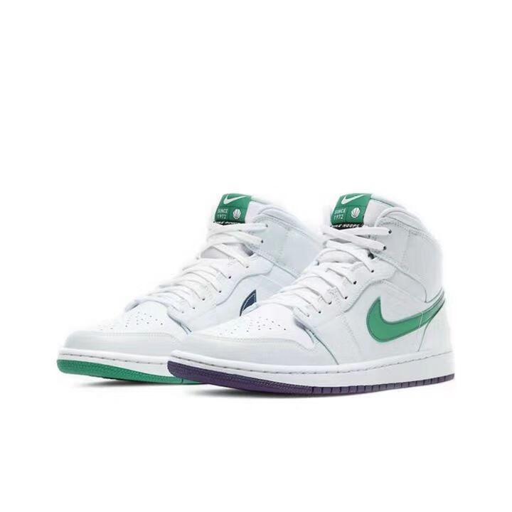 乔air aj1 low篮球鞋mid紫绿鸳鸯东契奇pe中帮板鞋 旗舰官方cw5853