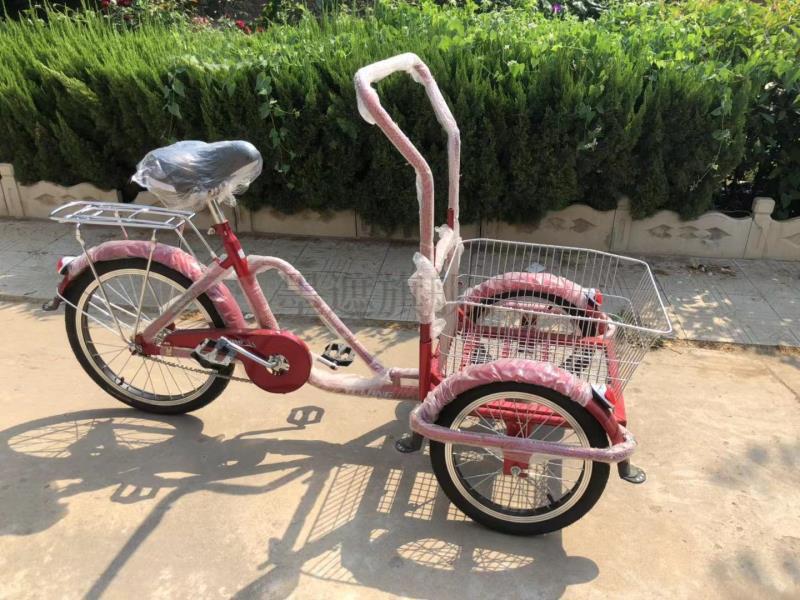 倒三轮自行车玉龙倒骑驴脚踏脚蹬景区表演老年自行车三轮车黑色