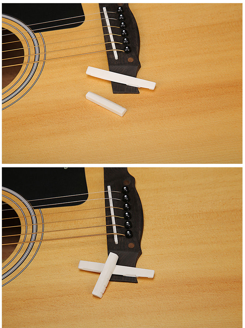 吉他上下弦枕4041cun吉他配件abs民谣吉他上弦枕白色买就砂纸换弦教程
