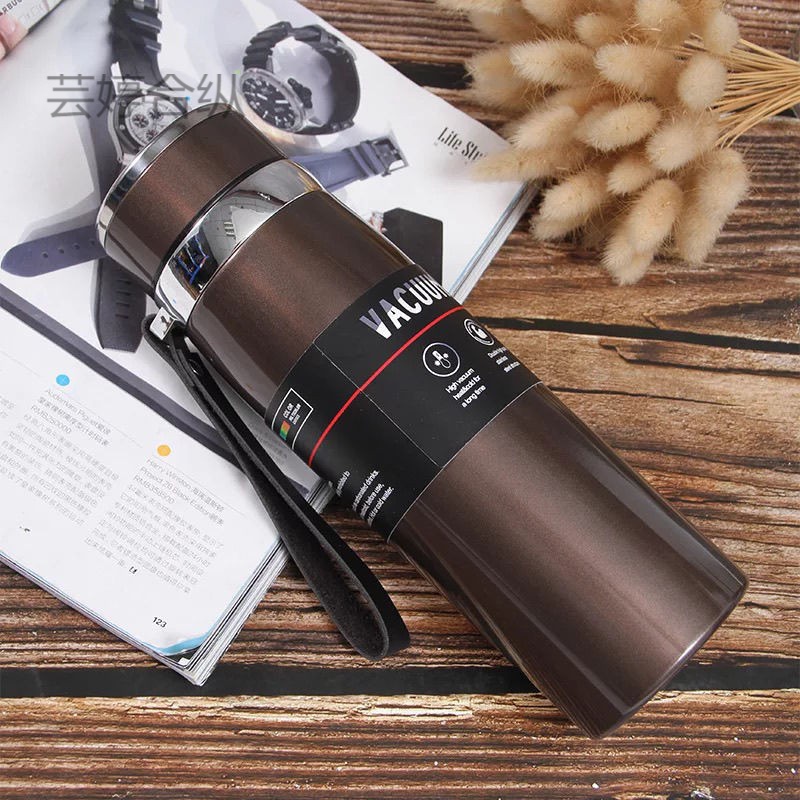 茶杯变色茶杯食品级sus316不锈钢保温杯手提便携式保温水杯新款渐变色