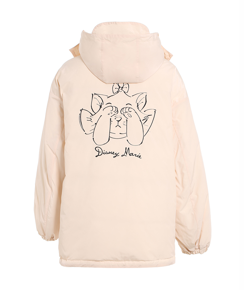 mariecat系列欧时力新款春装两面穿印花中长款服外套女浅杏880s