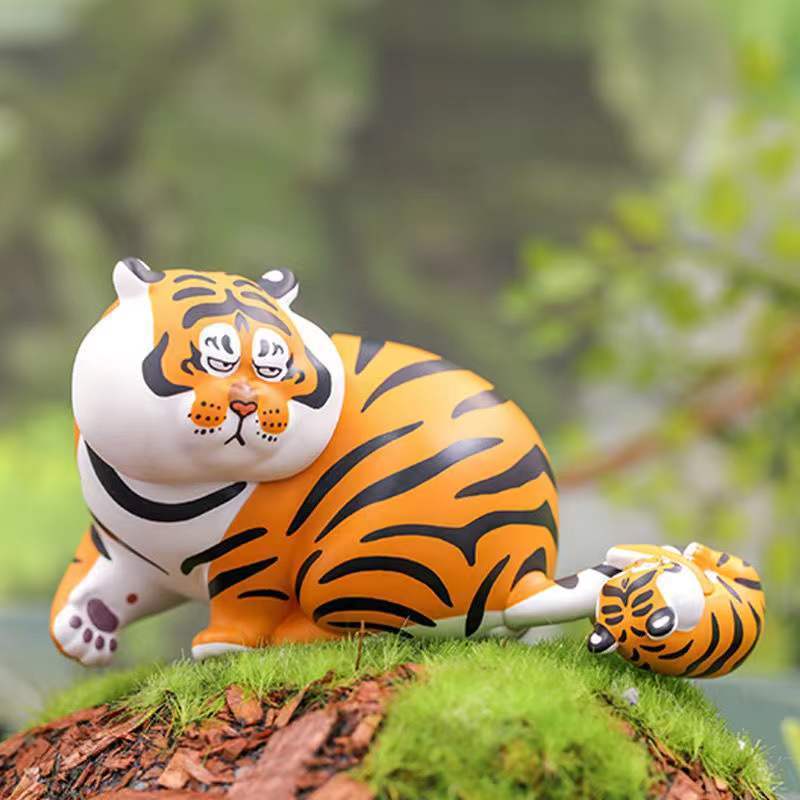 2022年胖虎盲盒之胖虎带娃不二马大叔系列盲盒虎年送朋友礼物潮玩桌面