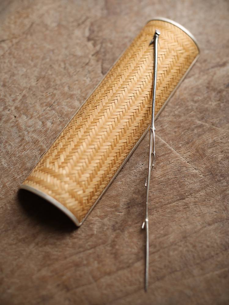 茶针细竹茶针手工竹器茶勺分茶器茶荷单竹编银茶则