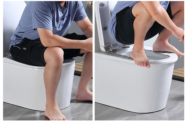 九牧新款蹲坐两用马桶一体式可蹲可坐座便器双用蹲坑便器虹吸式