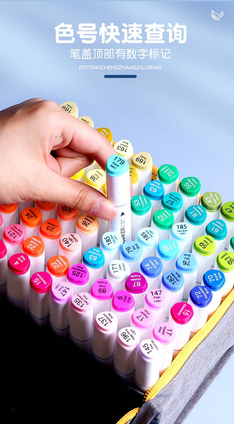 得力48色水性马克笔 儿童水性套装双头软头36色小学生绘画彩色笔幼儿