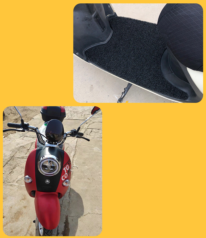 爱丽q395电动车脚垫am500dqt24c座套am800dqt19a防水脚踏垫爱丽纯黑色