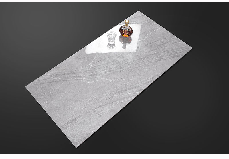 通体大理石连纹瓷砖7501500地砖轻奢大板新款客厅防滑灰色地板砖 750